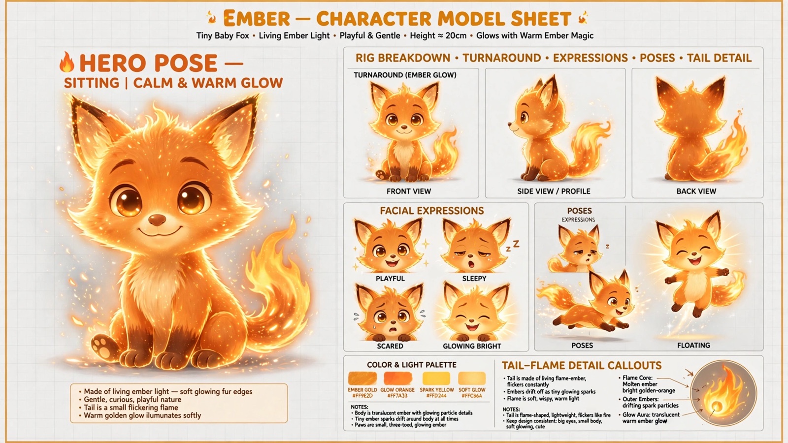 Model sheet Ember